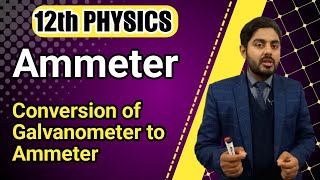 Ammeter class 12  Conversion of galvanometer into ammeter class 12  12th class physics [upl. by Ahsirk437]