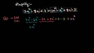 Simplifying polynomials Hindi [upl. by Anyzratak]