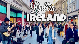 Dublin Ireland Grafton Street Dublin City Centre  4k walking tour Dublin Ireland [upl. by Ennasirk]