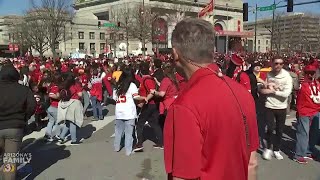 Raw Video Reporter captures the moment gunshots ring out at Chiefs celebration [upl. by Karlan779]