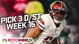 Commanders Texans Eagles lead Defense DST Start EmSit Em for Week 15  Rotoworld  NFL on NBC [upl. by Julissa]