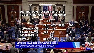 House passes stopgap bill to avert government shutdown [upl. by Laband]