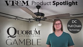 Quorum Gamble Ceiling Fan Review  VFampM Product Spotlight [upl. by Ekez]