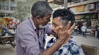 The cosmic massage 💫  Old Man Amazing Head massage  Mohammad Waris Barber [upl. by Naesyar]