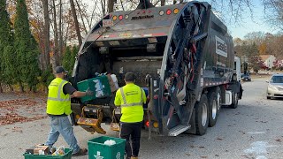 Casella Waste Garbage Truck Packing Manual Recycling [upl. by Ennylyak]