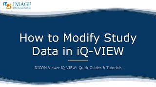 How to Modify Study Data in iQVIEW [upl. by Rahab]