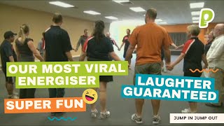 Group ENERGISER WarmUp Fun Game  Jump In Jump Out  playmeo [upl. by Aidnac]