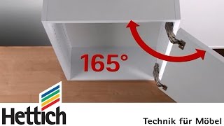 Opening angles of concealed hinges DoItYourself with Hettich [upl. by Eadahc557]