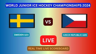 Sweden U20 vs Czech Republic U20 LIVE Score UPDATE Today 2024 World Junior Ice Hockey Championships [upl. by Rusticus]