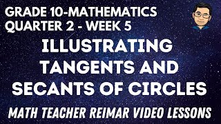 ILLUSTRATING TANGENTS AND SECANTS OF CIRCLES  MATHEMATICS 10  MELCS Q2  WEEK 5  TEACHER REIMAR [upl. by Yecniuq11]