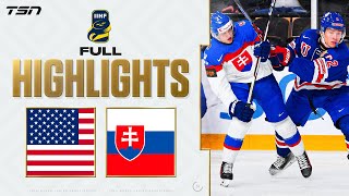 Slovakia vs USA FULL HIGHLIGHTS  2024 World Juniors [upl. by Ahseirej]