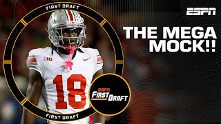 MEGA MOCK DRAFT w Mel Kiper Jr amp Field Yates  First Draft [upl. by Ellenar]