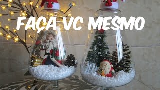 DIY Decoração de Natal em Potes de Vidro  Faça você mesmo [upl. by Johnson]