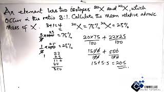 How to Calculate Relative Atomic Mass from Isotopic Composition 1 [upl. by Annaek547]