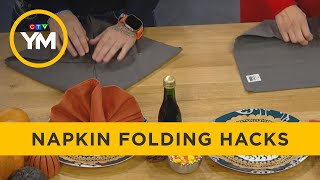 Napkin Folding Hacks for Thanksgiving  Your Morning [upl. by Sherris]