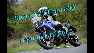 Schon gefahren Suzuki VStrom 800 mit 19 Zoll – was kann die 2024er Straßenversion [upl. by Divad]