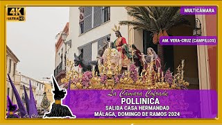 POLLINICA MÁLAGA 2024 SALIDA CASA HERMANDAD SEMANA SANTA MÁLAGA MULTICÁMARA 4K [upl. by Repmek489]