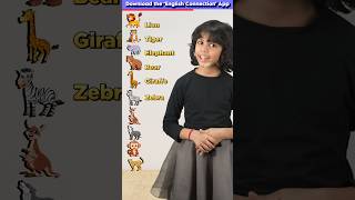 10 Wild Animals🐒 in English Kids English Words Adi Keshari Connection shorts [upl. by Mayda]