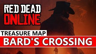 Red Dead Redemption 2 Online  Bards Crossing Treasure Map amp Solution RDR2 [upl. by Buschi]