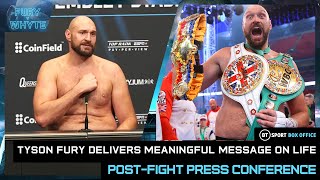 Tyson Fury delivers a powerful and meaningful message  Fury v Whyte postfight press conference [upl. by Eirek]