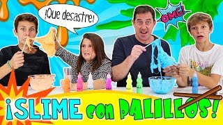 ¡BATALLA de SLIME con PALILLOS CHINOS 🍜 Momentos DIVERTIDOS en Familia 😜¿Quién ganará [upl. by Descombes]