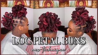 LOC TUTORIAL Loc Petal Buns  I Learned A New Technique  IamJackieCymone [upl. by Atipul]