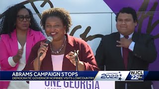 Gubernatorial candidate Stacey Abrams stops by Coastal Georgia Talks priorities if elected [upl. by Arimlede]