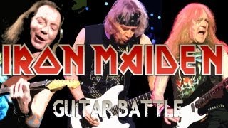 Dave Murray VS Adrian Smith VS Janick Gers GUITAR BATTLE [upl. by Anayd]