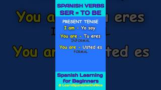 “Conjugating Spanish Verbs Made Easy Verb ‘Ser” shorts spanishverbs [upl. by Darce]