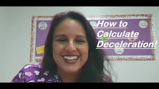 Deceleration Tutorial  How to Calculate Deceleration [upl. by Ecar889]