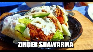 How to make zinger shawarma at home  zinger shawarma banane ka tarika  by DOUBLE A KITCHEN [upl. by Feodore]