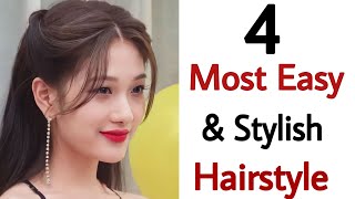 4 Most Easy New open hairstyle  easy hairs tyle  hairstyles for girls  open hairs [upl. by Yadsnil]