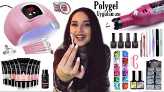 PROTEZ TIRNAK YAPIMI POLYGEL UYGULAMASI Limegirl incelemesi [upl. by Neehsas]