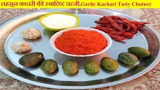 लहसुन काचरी की स्वादिष्ट चटनीGarlic Kachari Tasty chutney [upl. by Ahsikahs]