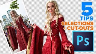 5 SECRET CUTOUT  SELECTION TIPS IN PHOTOSHOP [upl. by Cad]