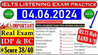 IELTS LISTENING PRACTICE TEST 2024 WITH ANSWERS  04062024 [upl. by Odranar8]