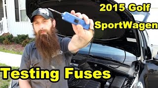 Testing Fuses  2015 Golf SportWagen [upl. by Aynahs]