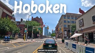 Exploring Hoboken  New Jersey  Downtown  4K Drive [upl. by Iaj]