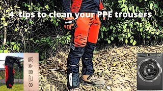 4 tips for cleaning your chainsaw protective trousers2 [upl. by Hartzell]