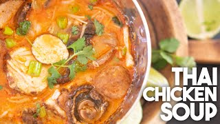 Thai Chicken Soup  Creamy Coconut Chicken amp Thai Spices  Kravings [upl. by Krisha]