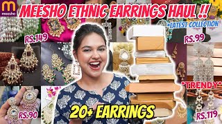 HUGE Meesho Ethnic Earrings Haul 20 Affordable amp Trendy Finds Under 350🤩Meesho Jewellery Haul 💖 [upl. by Ynnor381]