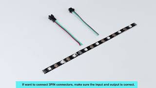 How to cut and connect Ws2812b led strip [upl. by Bessie]