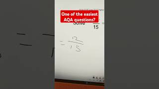 The Easiest AQA Maths Question Ever [upl. by Atsed805]