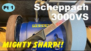 Knife Sharpening with the SCHEPPACH Tiger 30000VS  Pt 1 Pairing and Butcher knives [upl. by Betthel]