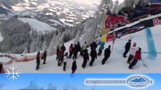 Kitzbuhel Hahnenkamm  Extreme Mausefalle section [upl. by Hsakaa]