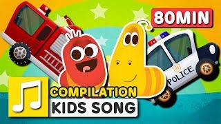 WHEELS ON THE CAR and other songs  75 min  LARVA KIDS  Nursery Rhyme for kids [upl. by Nylecyoj154]