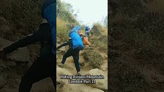 Hiking Rinjani Mountain Lombok Part 11 pendaki rinjani mountains gunung lombok [upl. by Runkle]