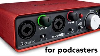 How to set up focusrite 2i2 for Podcasting [upl. by Eirrotal]