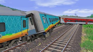 Live Train Accident  Coromandel Express Train derails  2 Train on Same Track [upl. by Nomra]