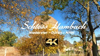 4K  Schloss Hambach Forst Düren Niederzier Castle Cinematic Blue Sky GoPro9 PL Filter [upl. by Alimac582]